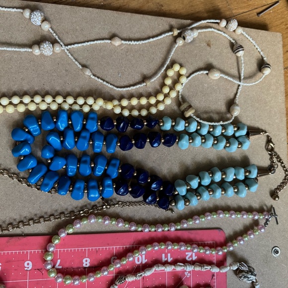 Colorful Beaded Necklace Collection vintage mixed materials - Picture 13 of 16